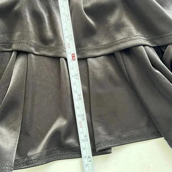 Vintage La Scala Halter Black Studded Prom Dance Liquid Knit Dress whimsigoth L - Picture 13 of 14